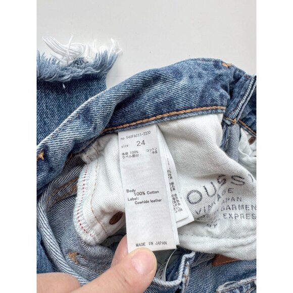 MOUSSY Burbank Medium Blue High Rise Stretch Tapered Ankle Jeans, Size 24 - Picture 15 of 16